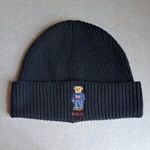 Ralph Lauren Polo Bear USED Cuff Beanie (Knit Hat, Cap, Embroidered) PM
